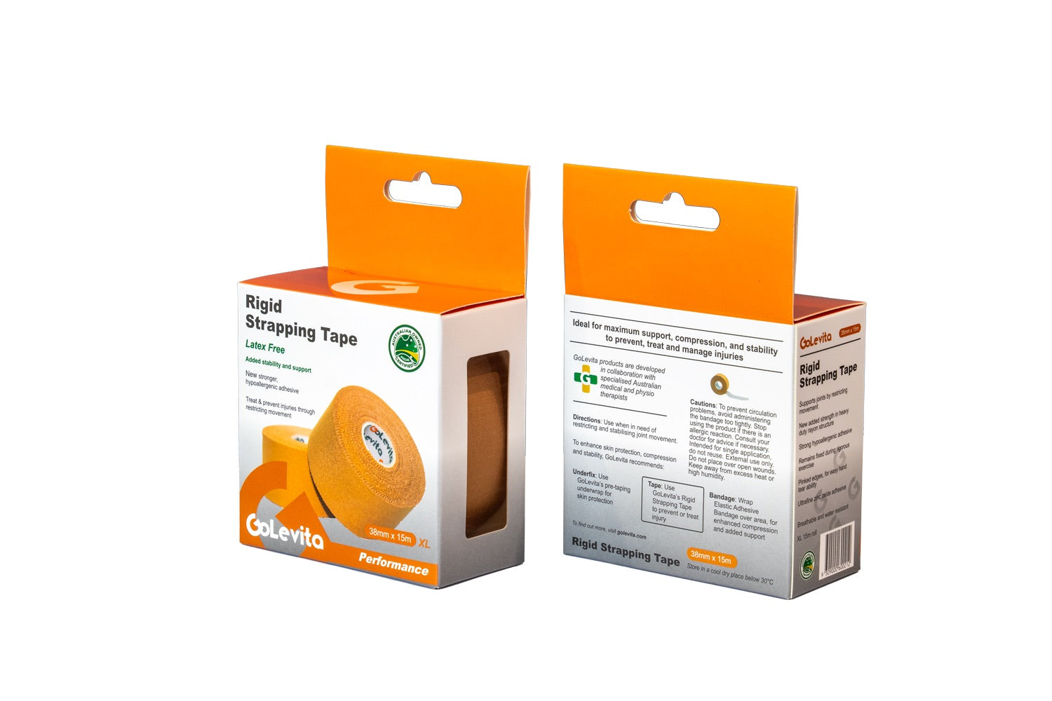 Rigid Strapping Tape Hypoallergenic 38mm x 15m | GoLevita