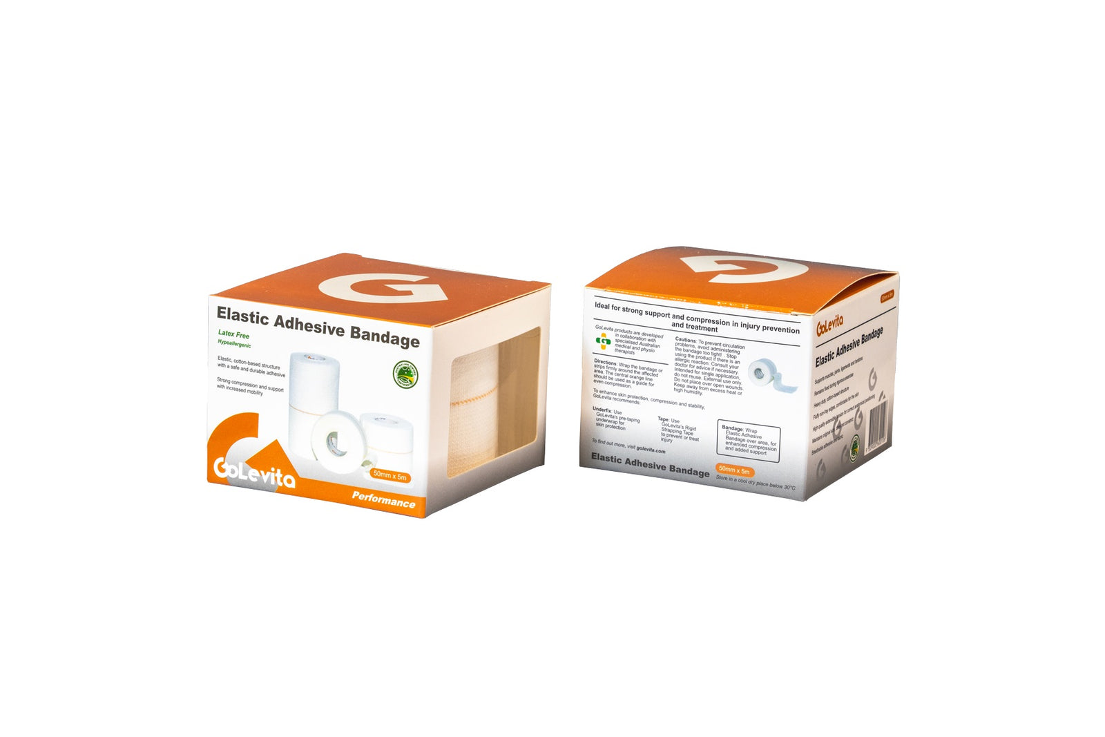 Elastic Adhesive Bandage Hypoallergenic 50mm x 5.0m | GoLevita