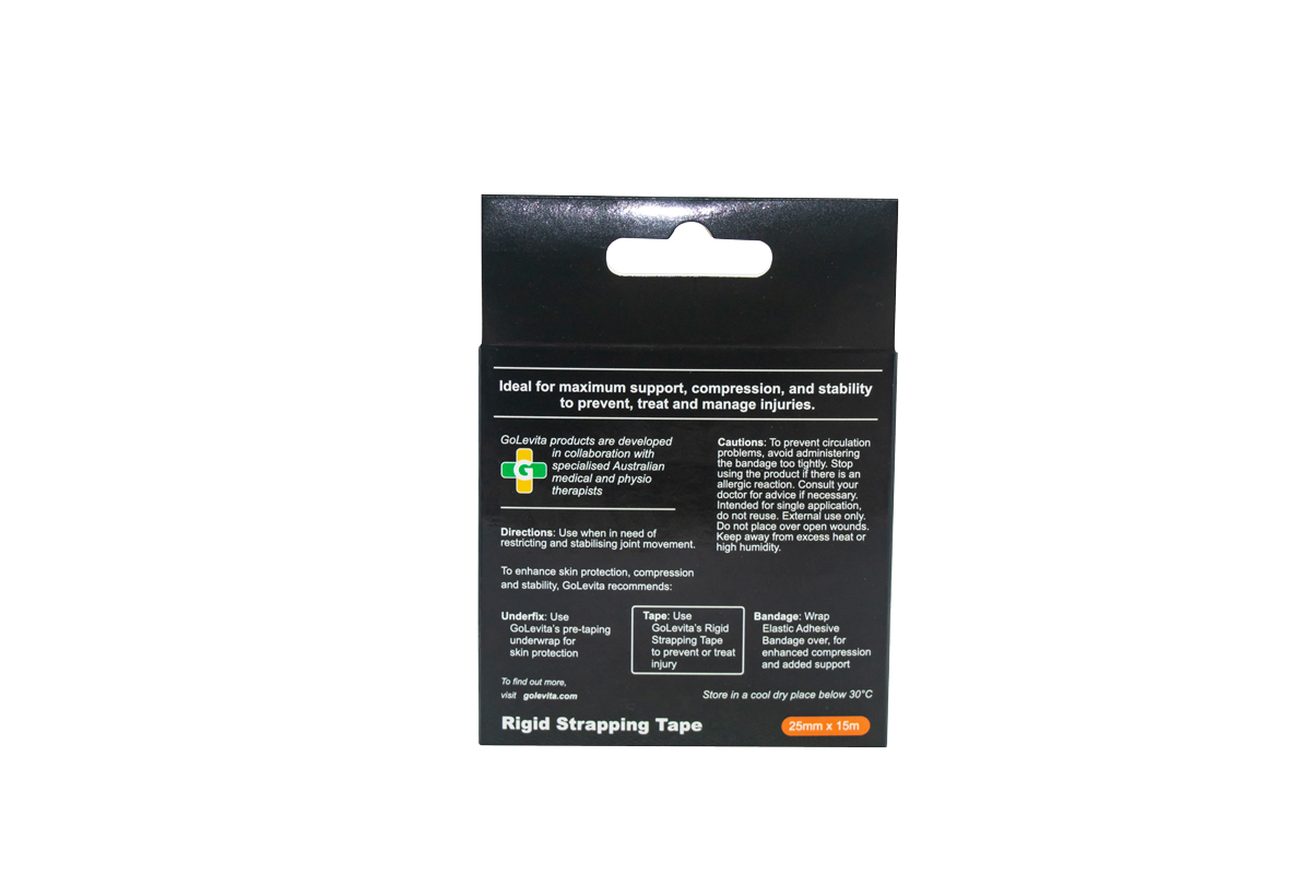 Rigid Strapping Tape Hypoallergenic 25mm x 15m | GoLevita