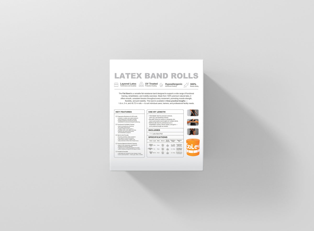 Bulk Flat Resistance Band Roll 45m