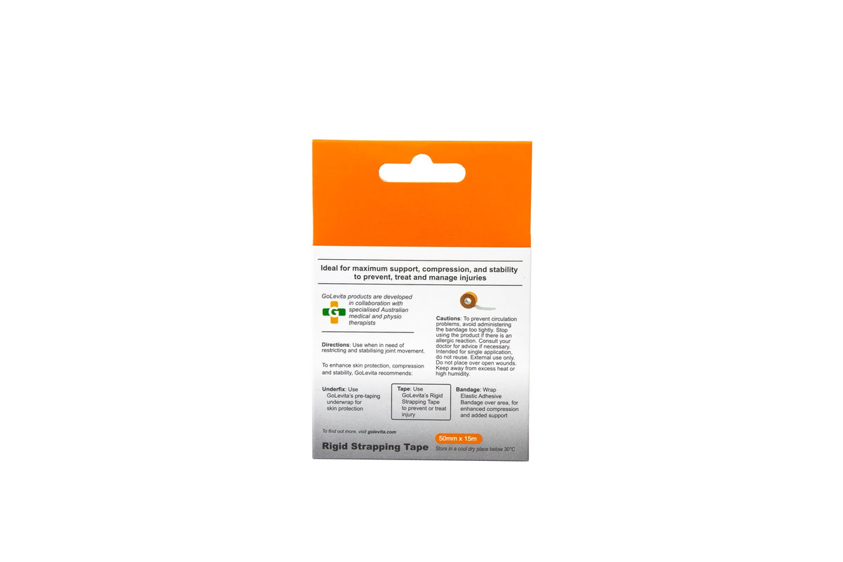 Rigid Strapping Tape Hypoallergenic 50mm x 15m | GoLevita