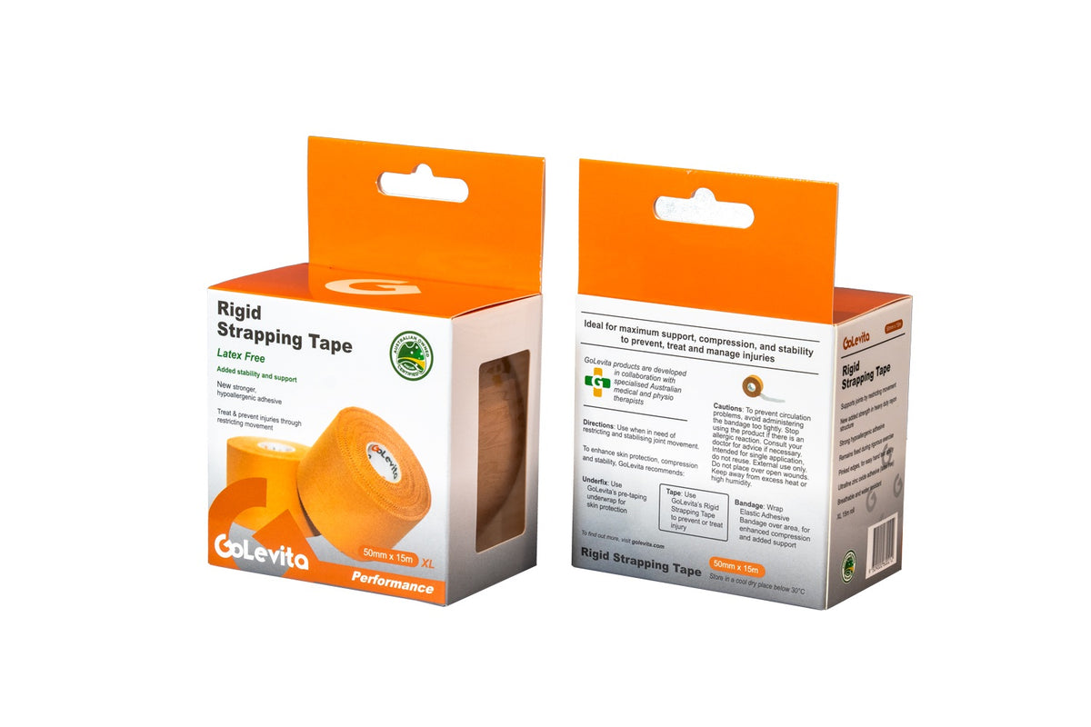 Rigid Strapping Tape Hypoallergenic 50mm x 15m | GoLevita