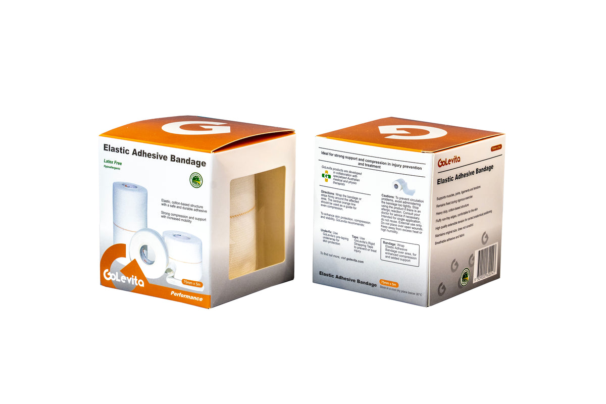 Elastic Adhesive Bandage Hypoallergenic 75mm x 5.0m | GoLevita