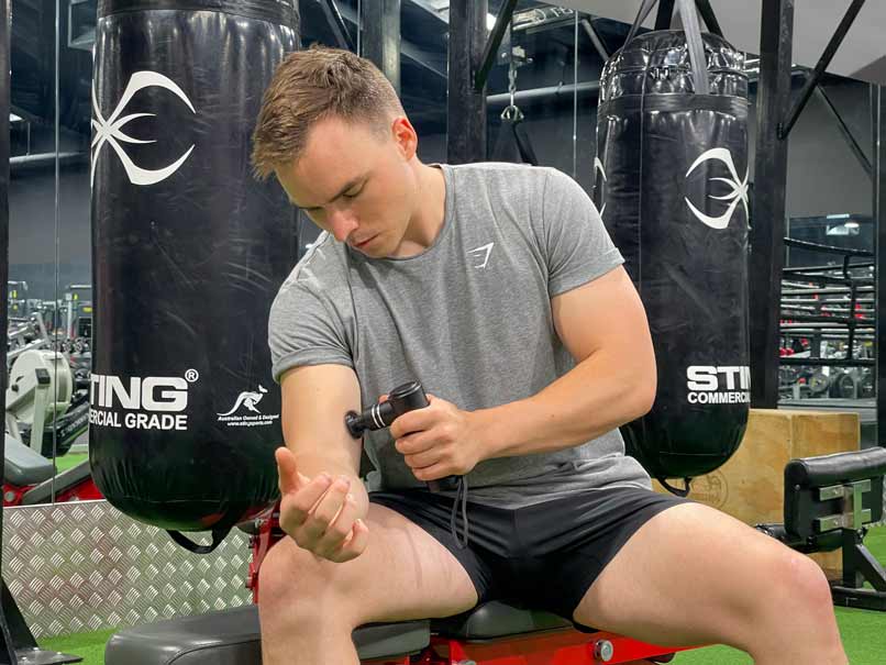 Derrimuts 24/7 Gym and Chris Doyle using GoLevita Mini Massage Gun