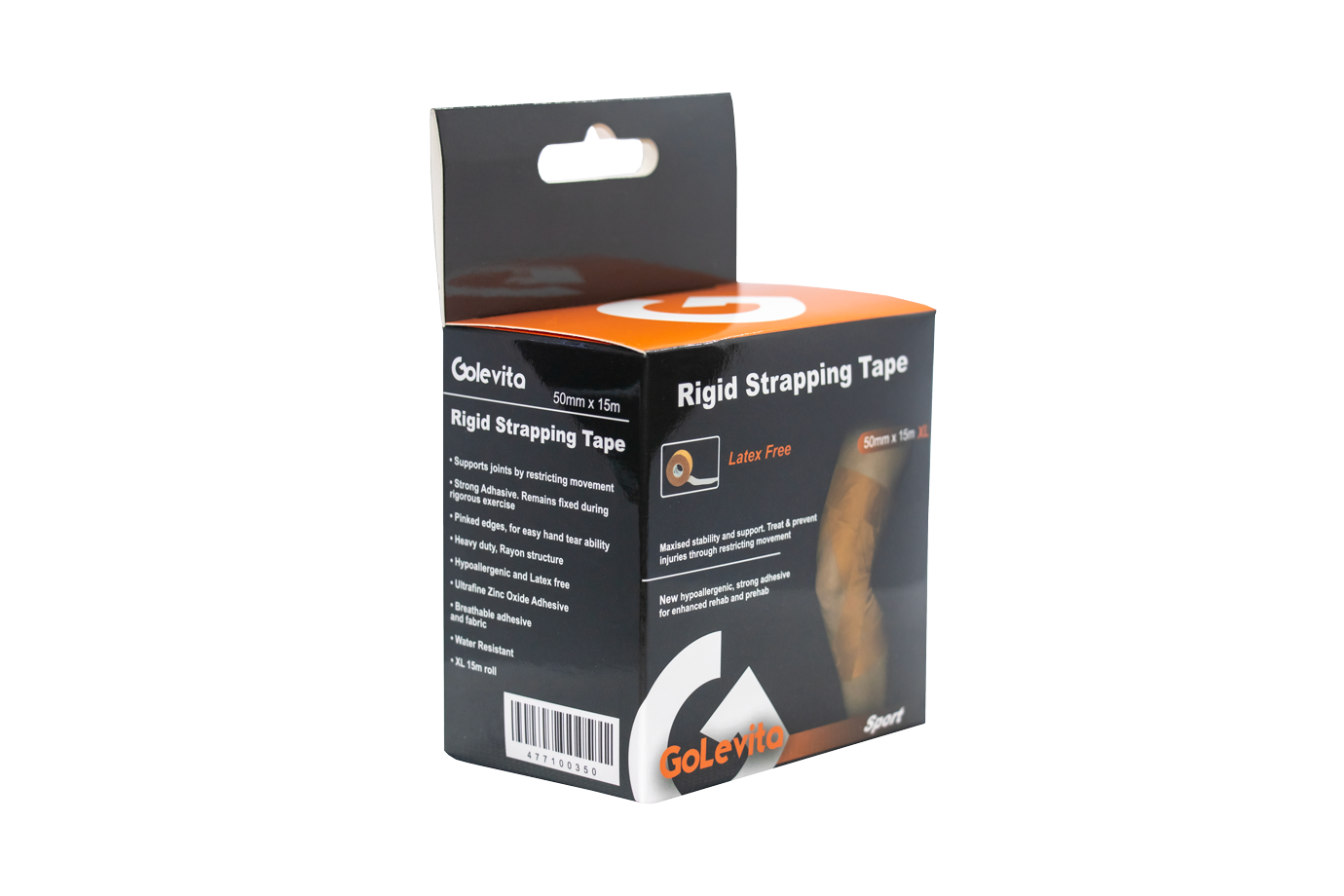 Rigid Strapping Tape Hypoallergenic 50mm x 15m | GoLevita