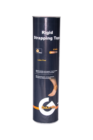 GoLevita Rigid Strapping Tape Hypoallergenic 38mm x 15m Tube of 8 rolls